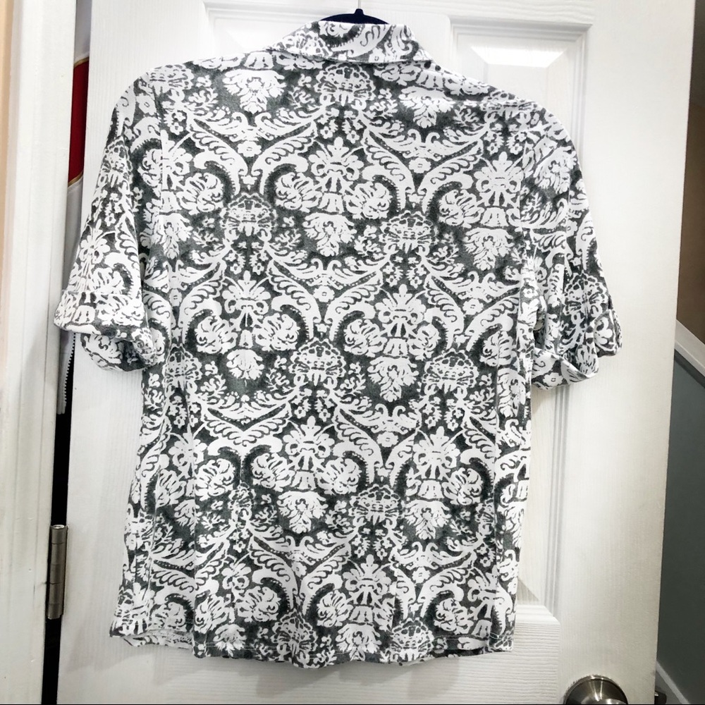 Croft & Barrow Gray/Black Women’s Short Sleeves Buttons Down Shirt Sz S - Picture 5 of 10